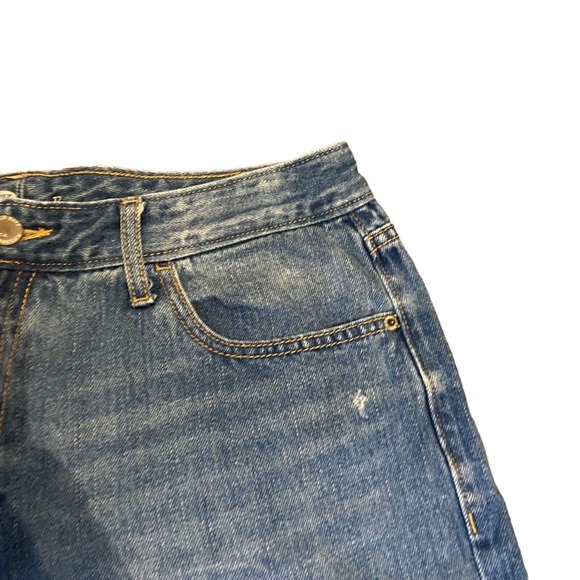 Old Navy Women Jeans Shorts Size 12 Cuffed Hem Distressed Ripped Denim Festival - Picture 3 of 11